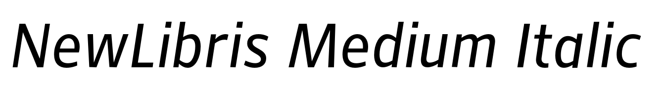 NewLibris Medium Italic